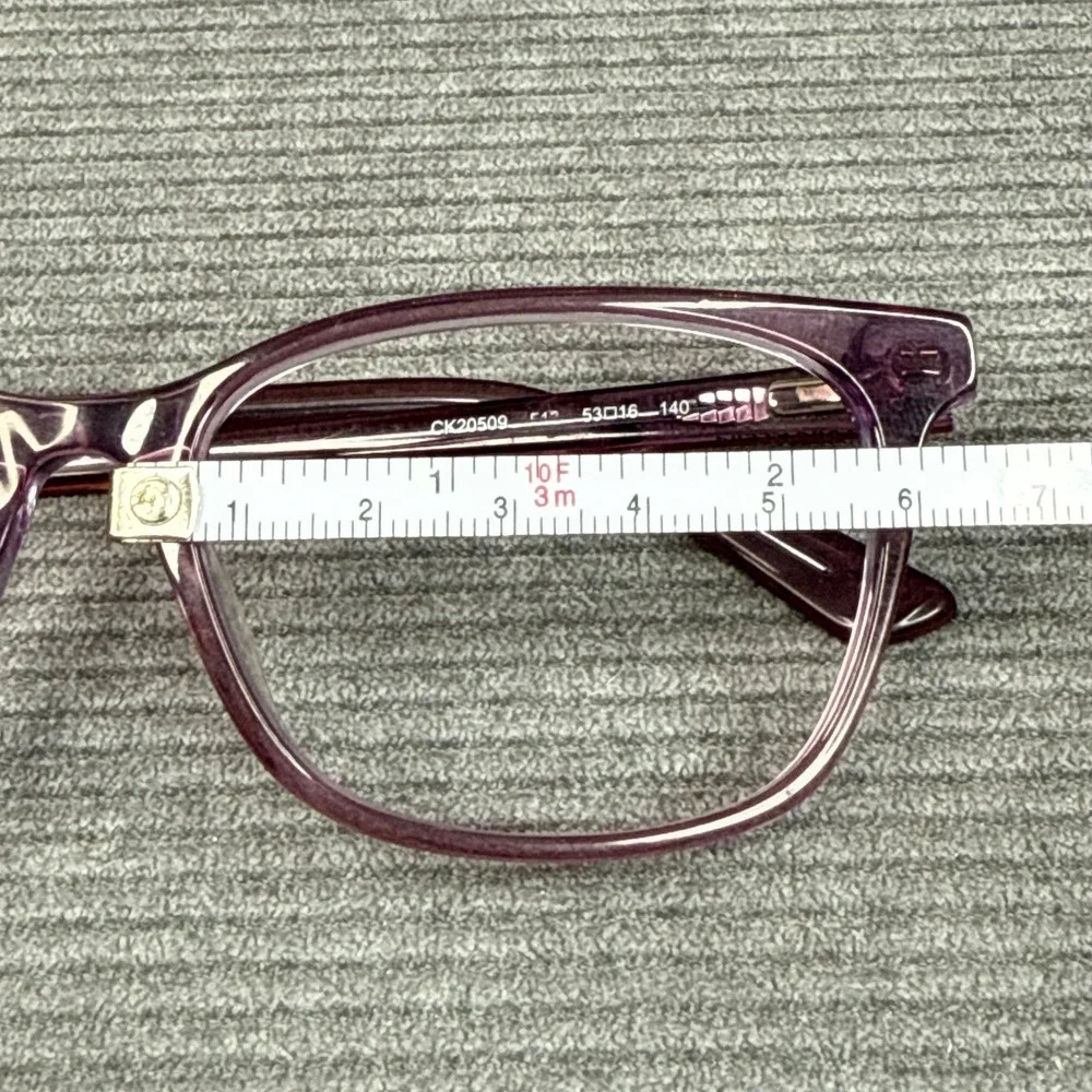 Calvin Klein CK20509 Purple Transparent Rectangular Eyeglasses Frames 53-16-140